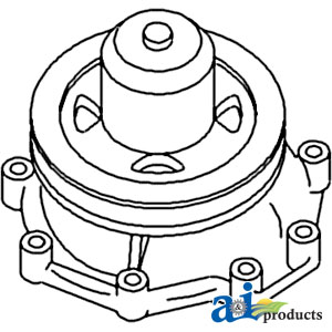 UF21183   Water Pump with Single Pulley---Replaces DHPN8A513B